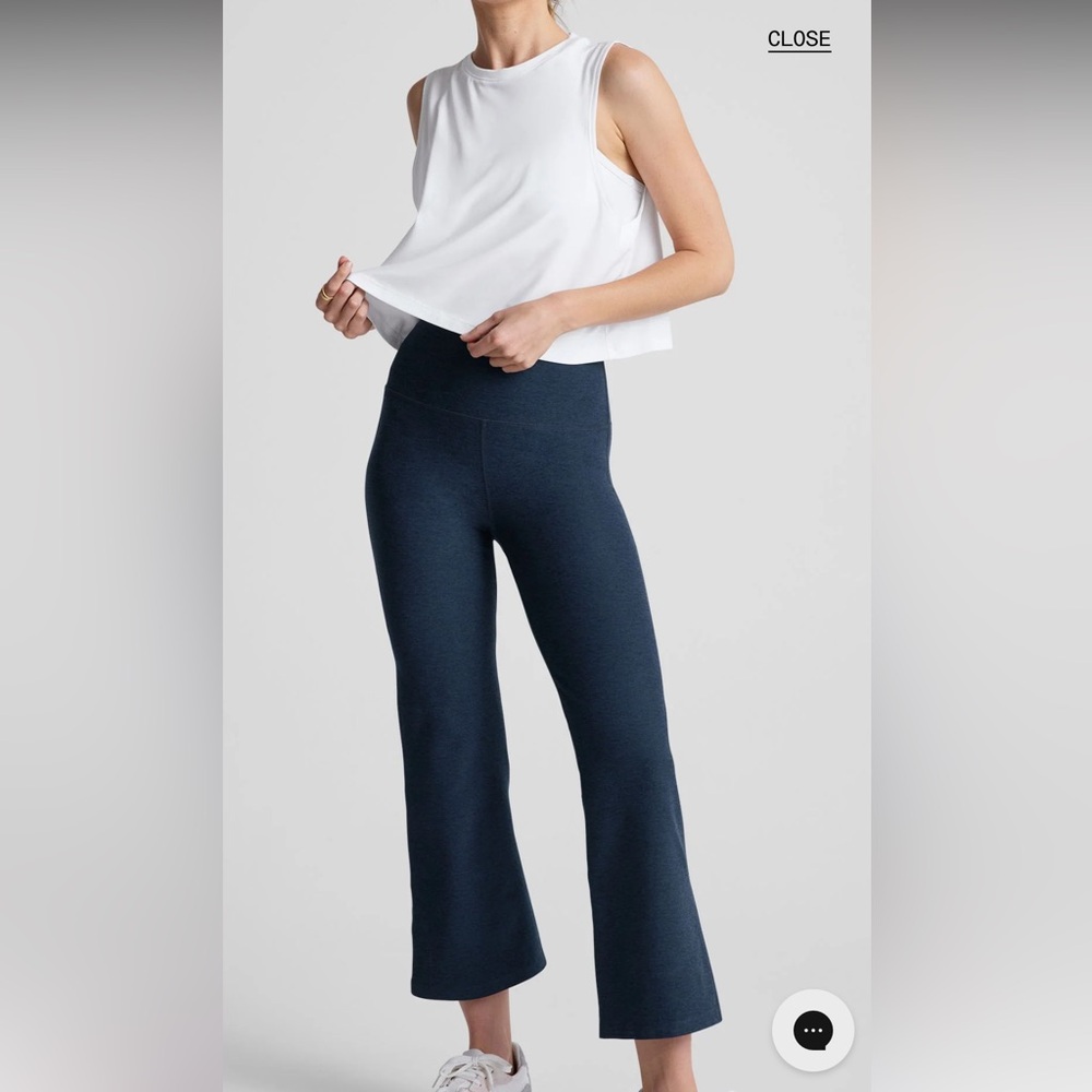 Beyond Yoga yellow spacedye retro cropped pant
